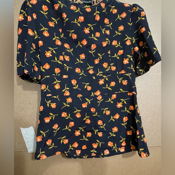 Queen of Heartz orange rose blouse - Picture 3 of 3